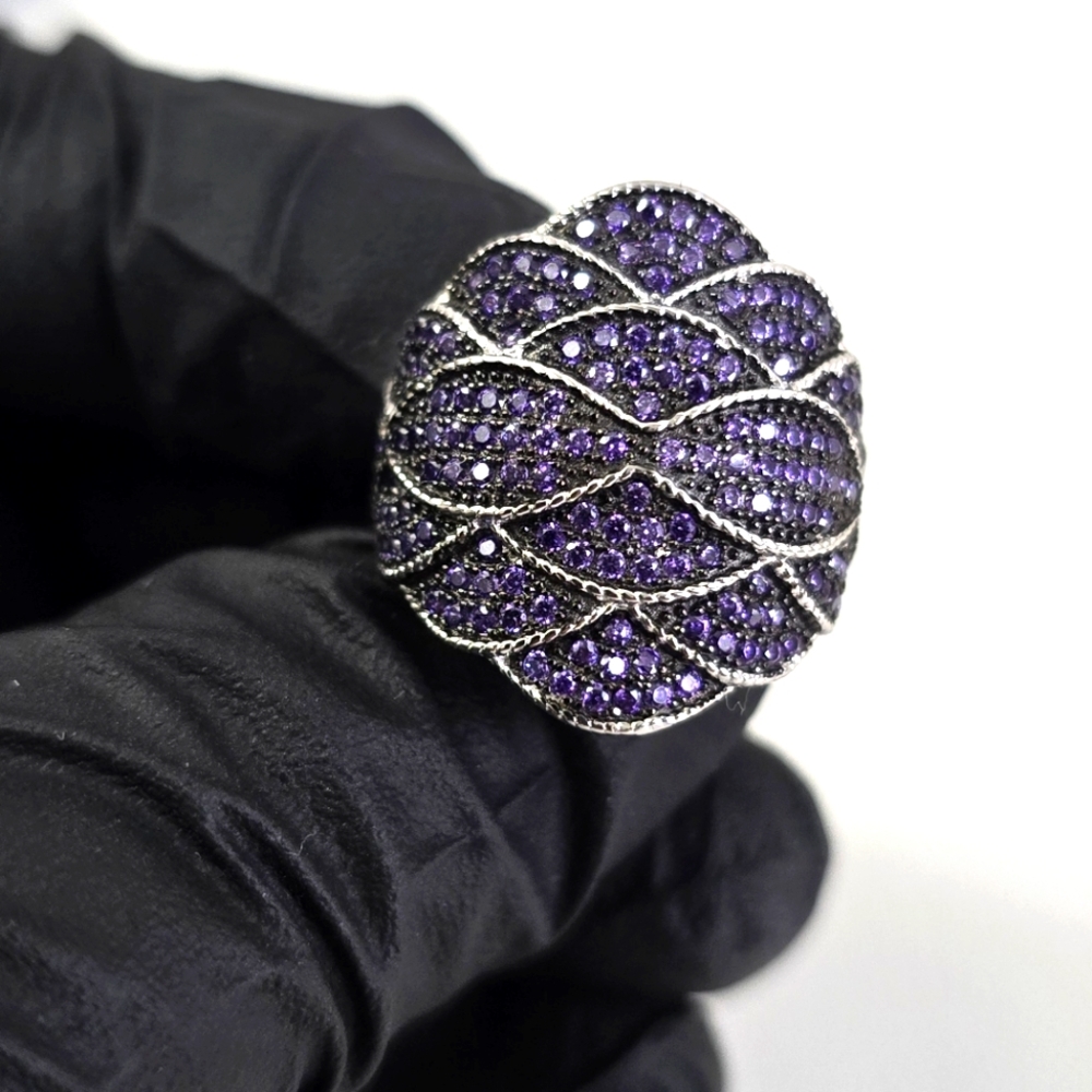 Sterling Silver 925 Amethyst Women's Ring